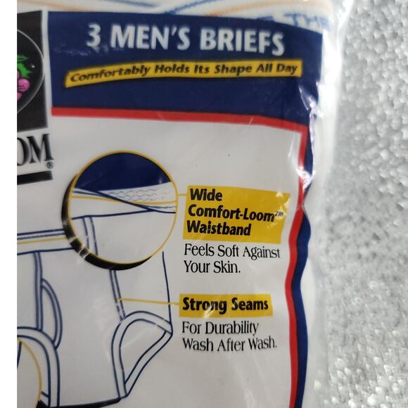 Fruit Of the Loom Briefs Men's Underwear Wide Band XL 42-44 VTG 1996 NIP 3-Pack - Picture 6 of 8